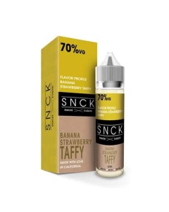 SNCK Banana Strawberry Taffy Max VG E-Liquid 50ml Short fill