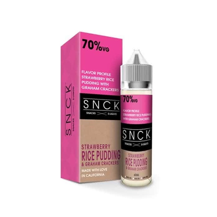 SNCK Strawberry Rice Pudding & Graham Crackers Max VG E-Liquid 50ml Short fill