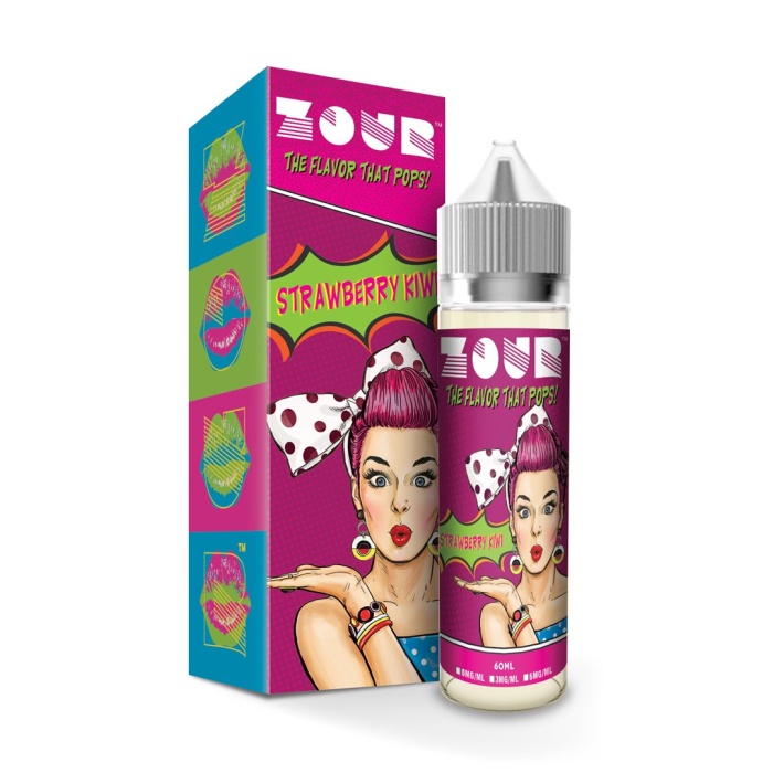 Zour Strawberry Kiwi Max VG E-Liquid 50ml Short fill